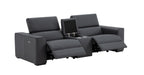 Picasso Loveseat with Console in Blue Grey