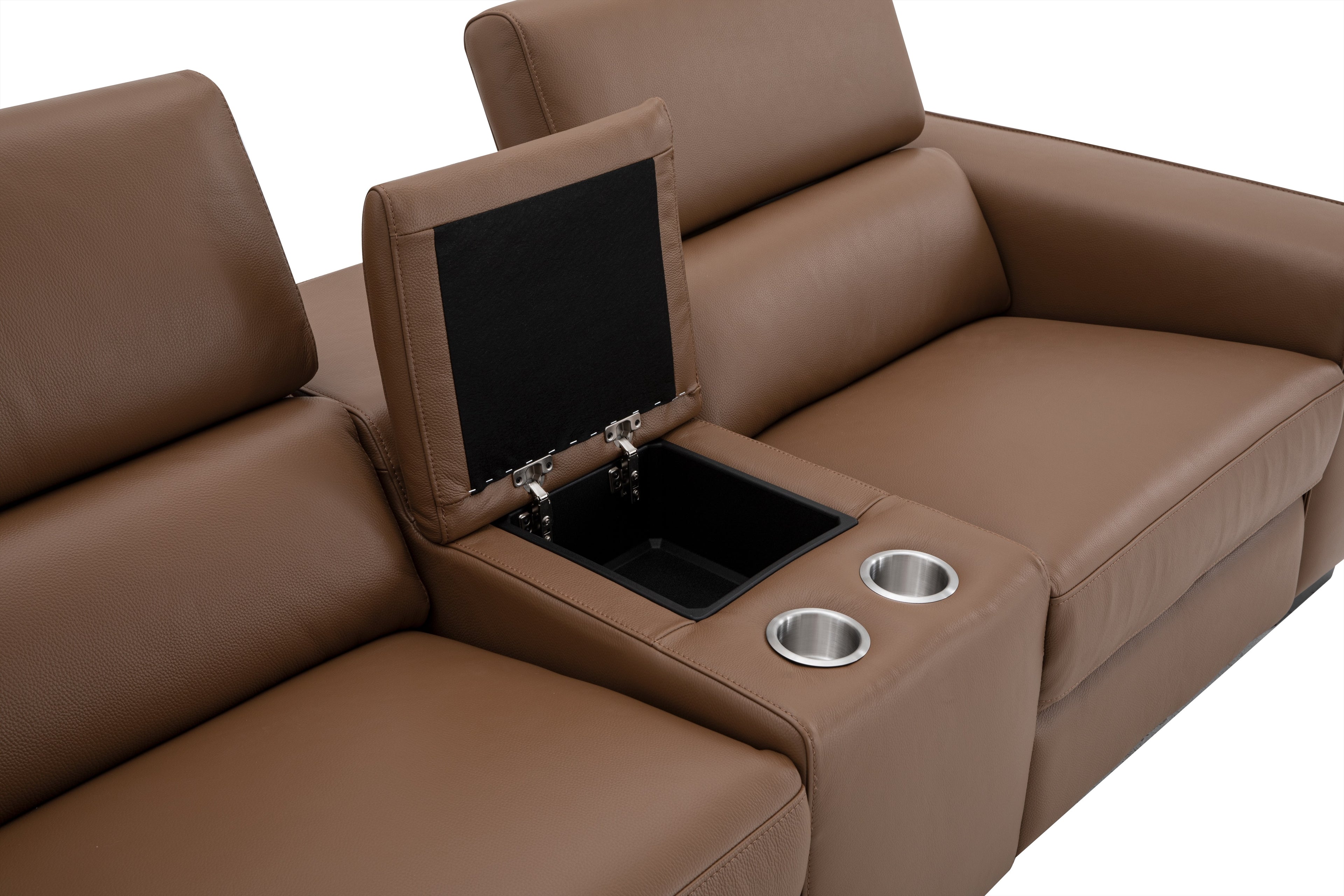 Picasso Loveseat with Console in Caramel