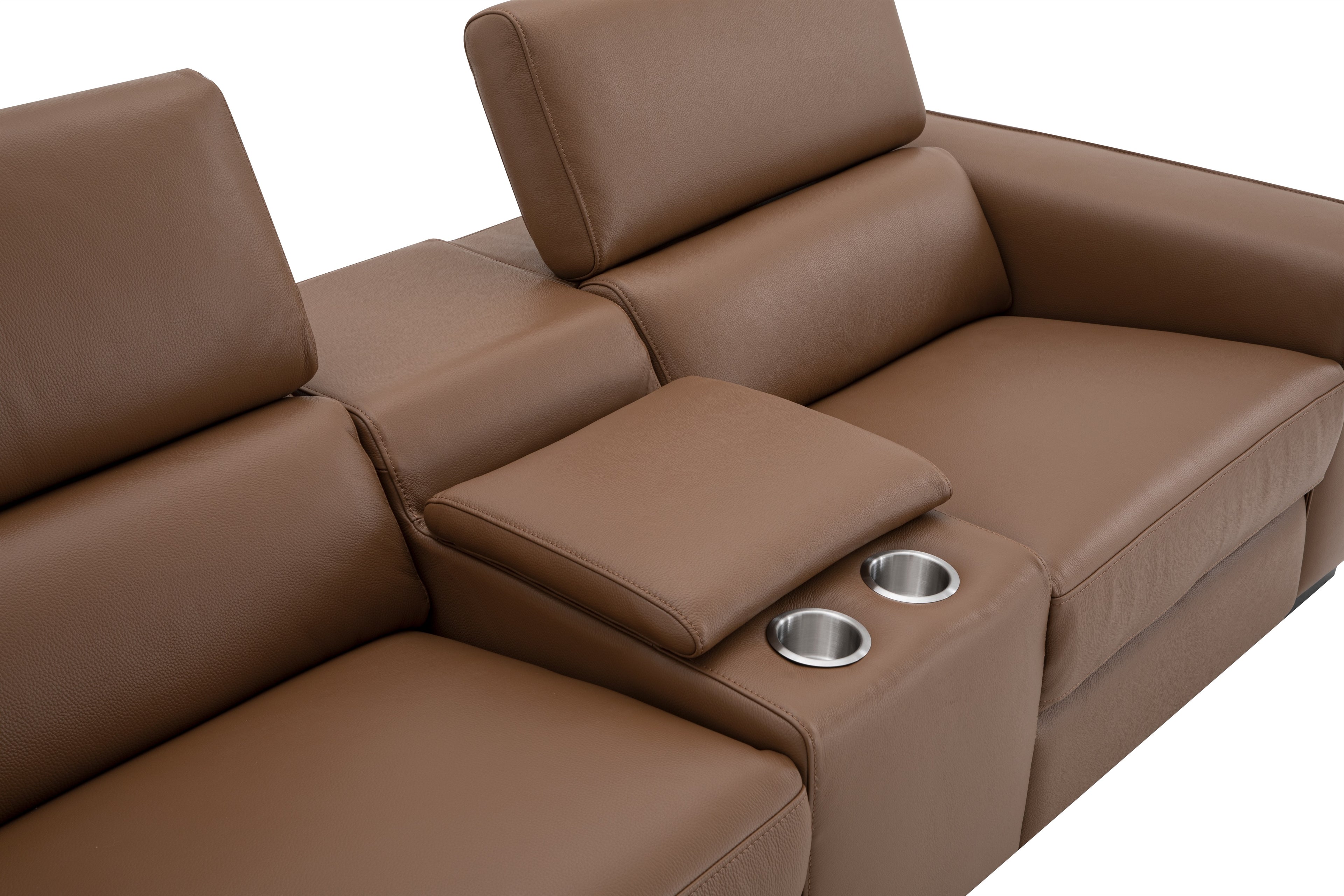 Picasso Loveseat with Console in Caramel