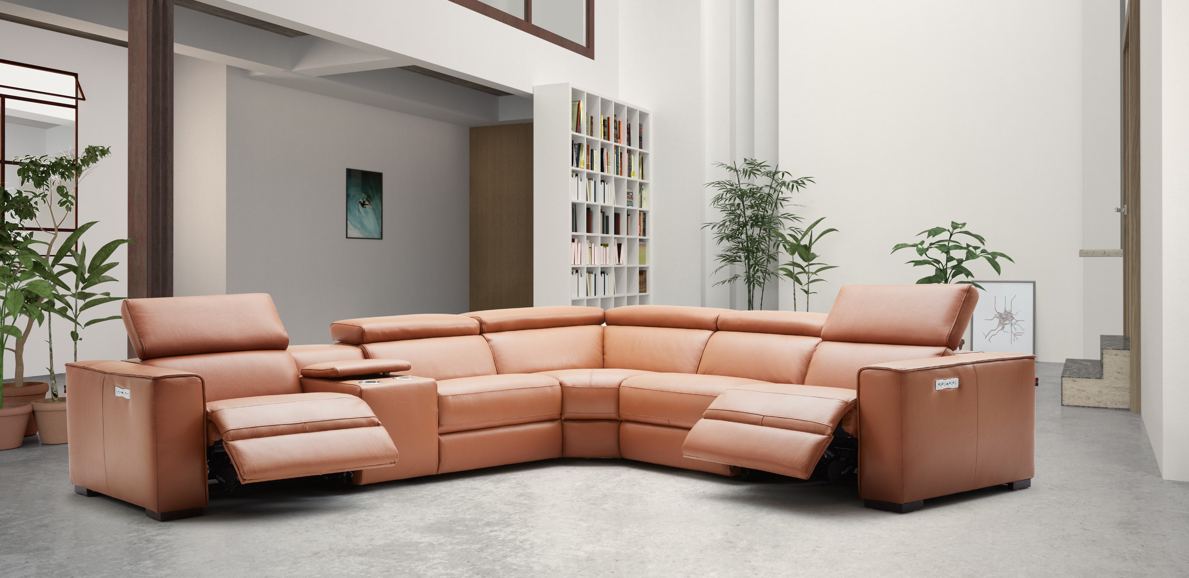 Picasso Motion Sectional in Caramel