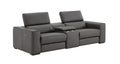 Picasso Dark Grey Reclining Loveseat with Console
