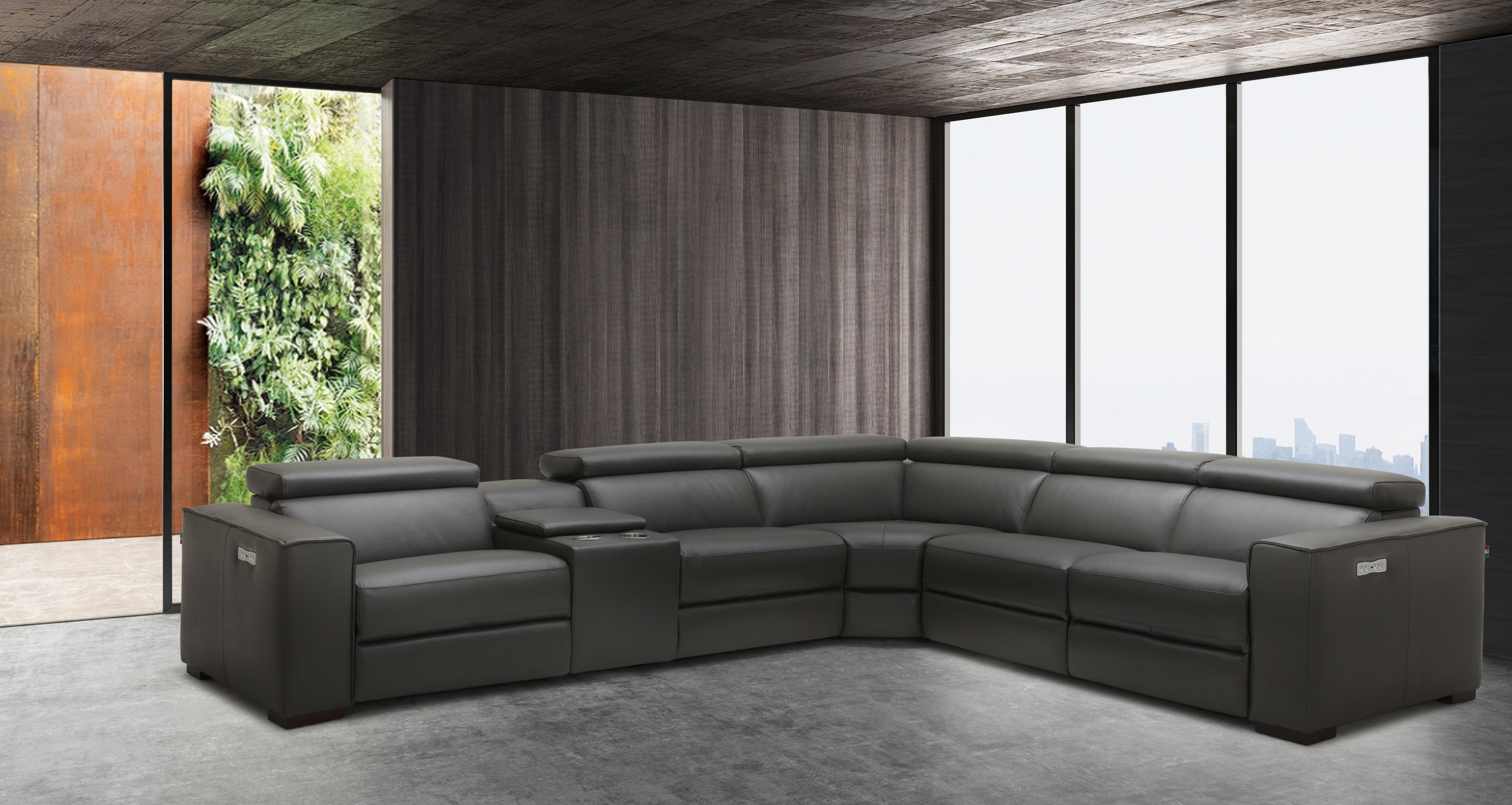 Picasso Motion Sectional in Dark Grey