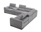 Picasso Motion Fabric Sectional in Light Grey