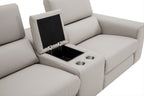 Picasso Loveseat with Console in Silver Grey