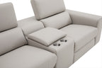 Picasso Loveseat with Console in Silver Grey