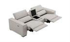 Picasso Loveseat with Console in Silver Grey