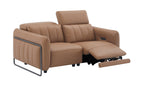 President Cognac Leather Reclining Loveseat