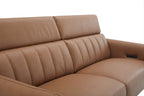 President Cognac Leather Reclining Loveseat