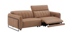 President Cognac Leather Reclining Sofa