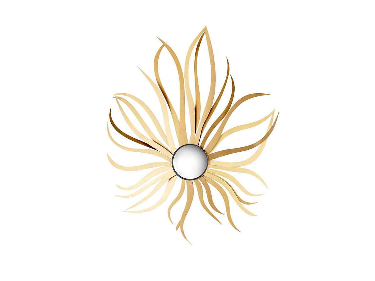 Brushed Gold Wall Décor with Mirror