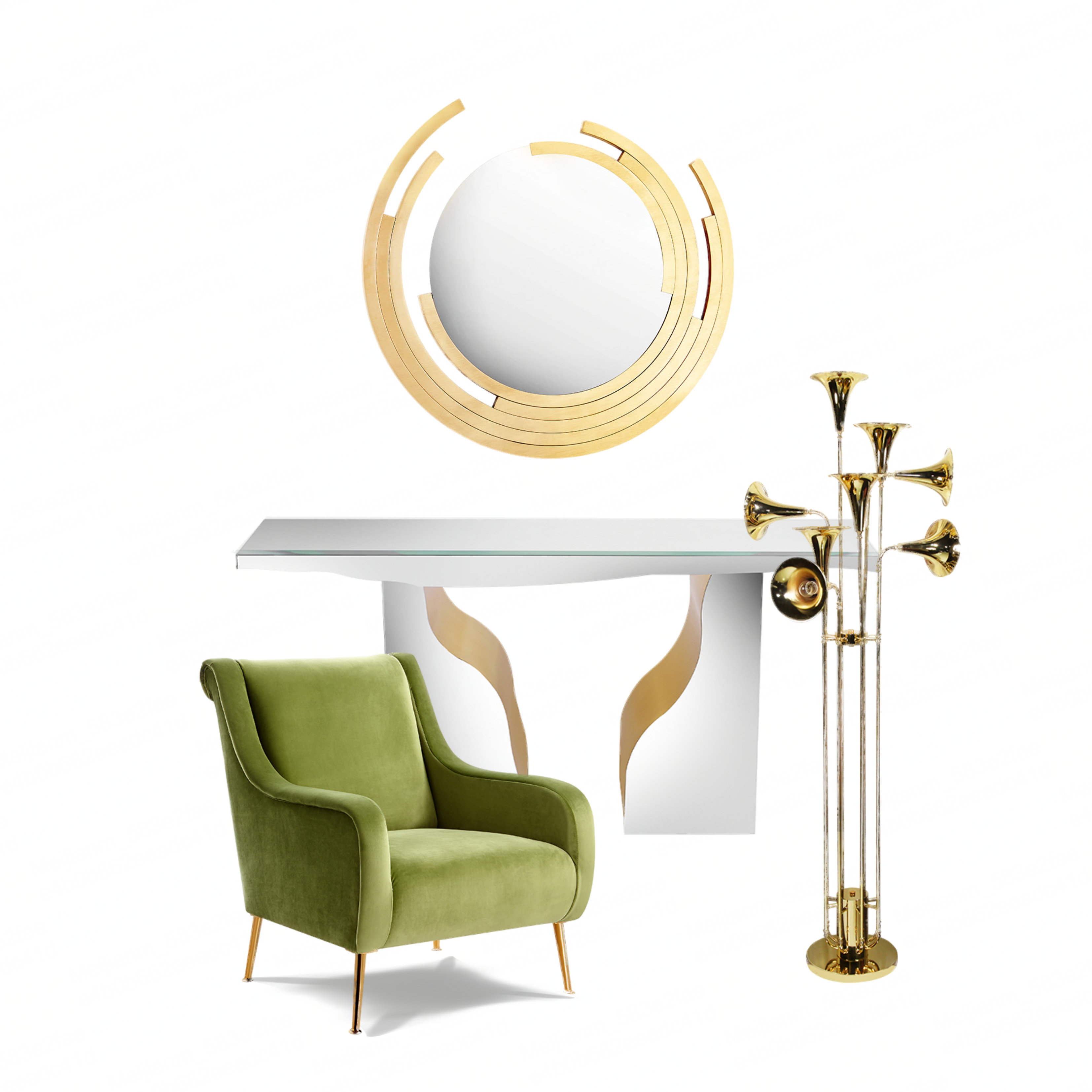 Brushed Gold Wall Decor