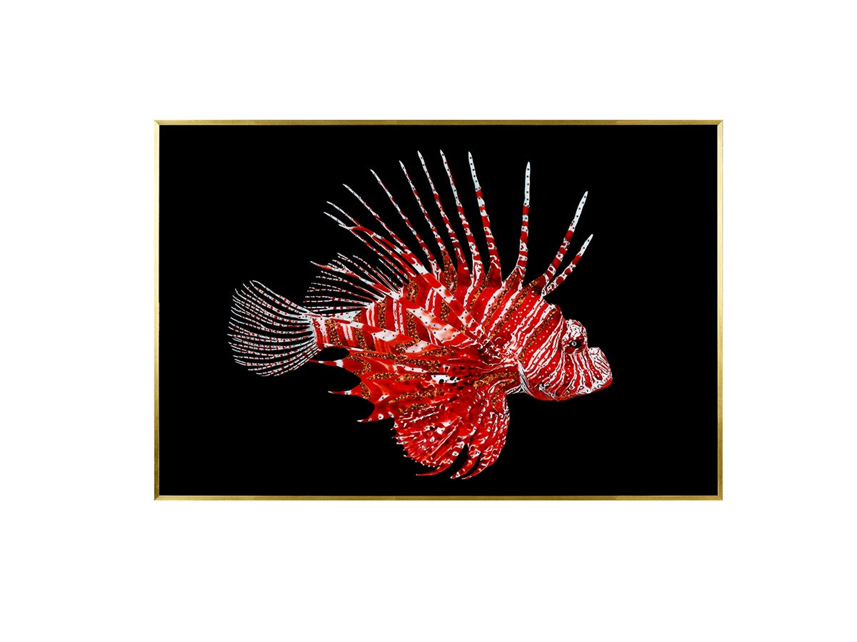 Multicolor Aluminum Fire Fish Wall Décor