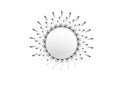 Polished Stainless Steel Athena Wall Décor with Mirror