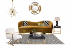 Brushed Gold and Silver Time Entrance Wall Décor with Mirror