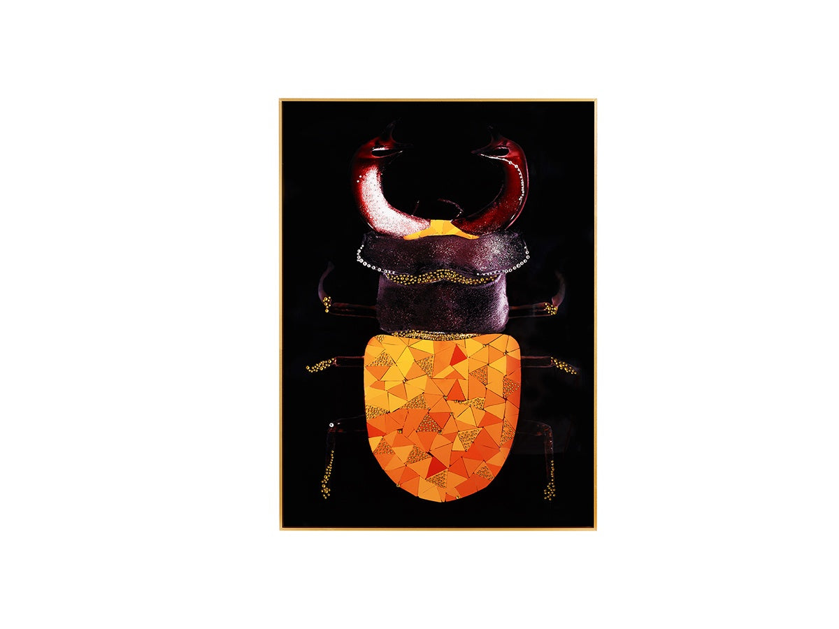 Multicolor Rhinestone Hanging Beetle Wall Decor — Design 4