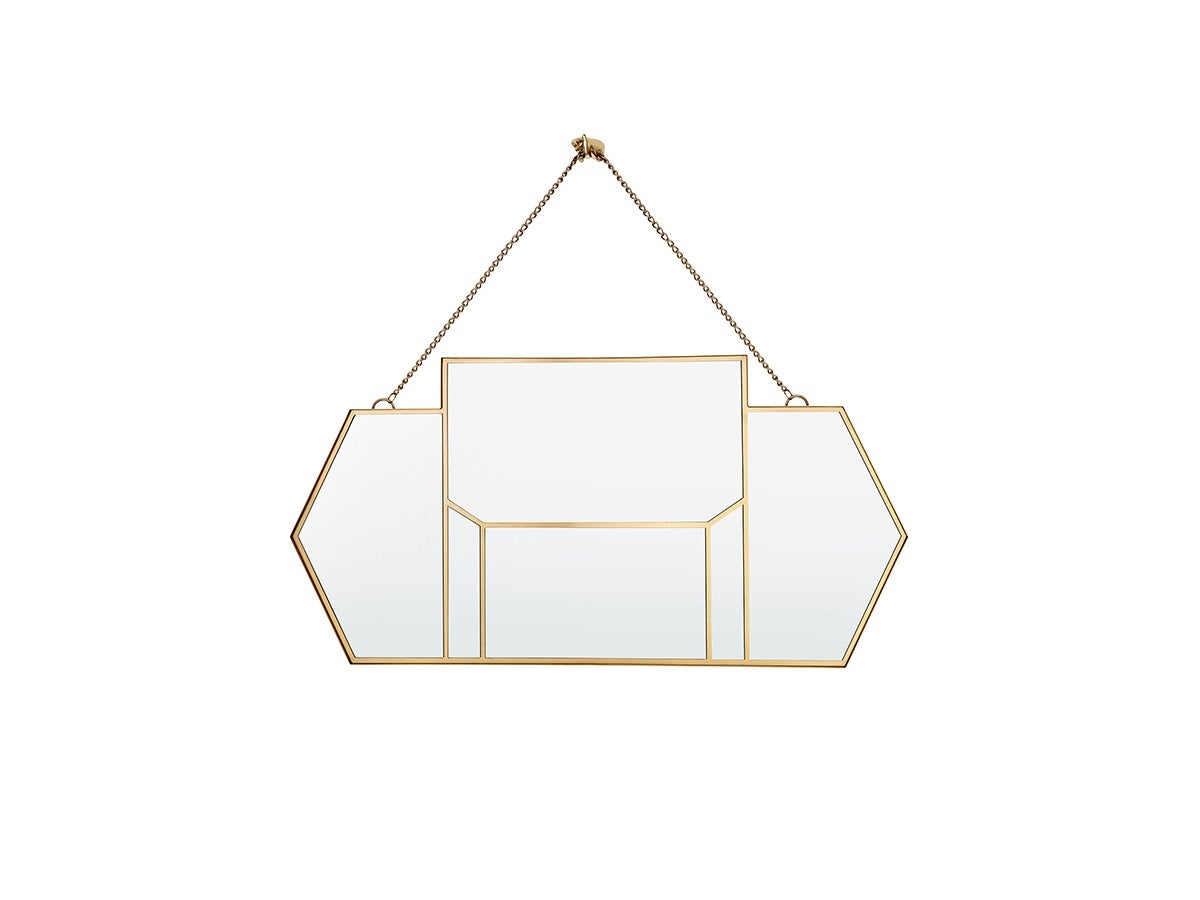 Brushed Gold Mondrian Porch Mirror
