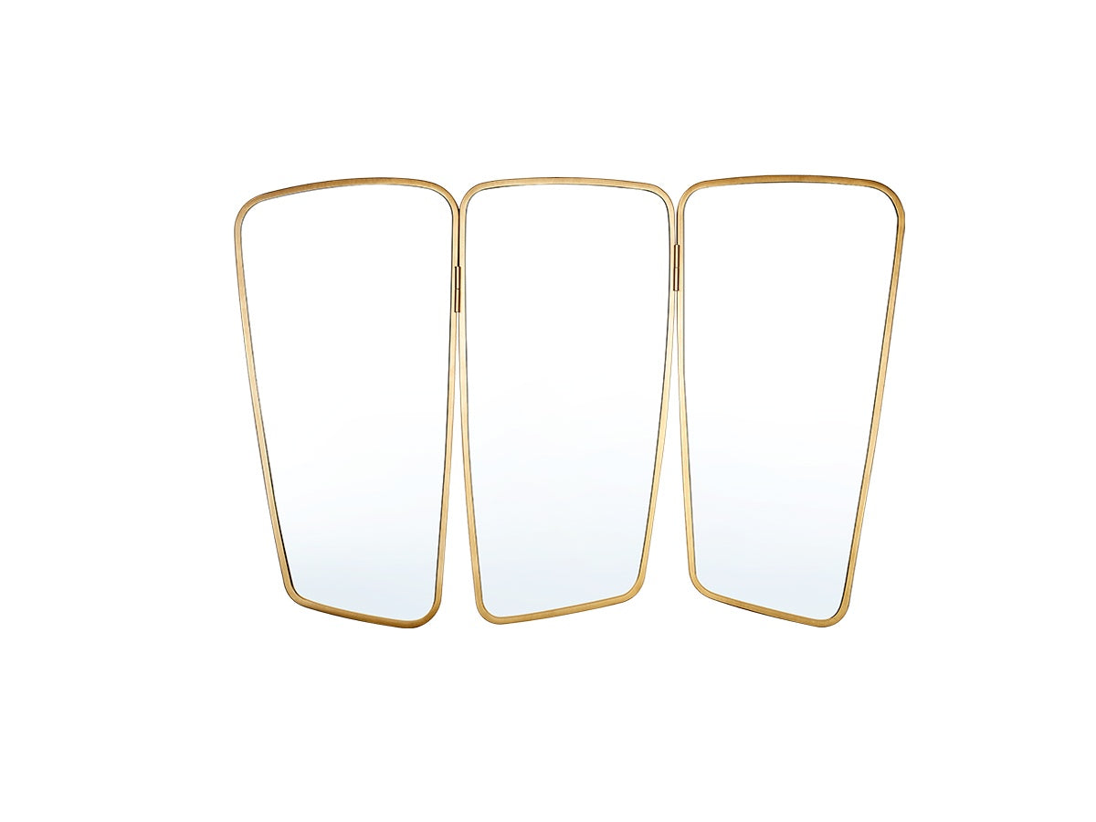 Brushed Gold Bezier Curve Entrance Mirror