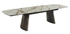 Bronze Ceramic-Top Extension Dining Table