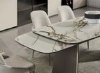 Bronze Ceramic-Top Extension Dining Table