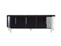 TV Console with Stainless Steel Accents