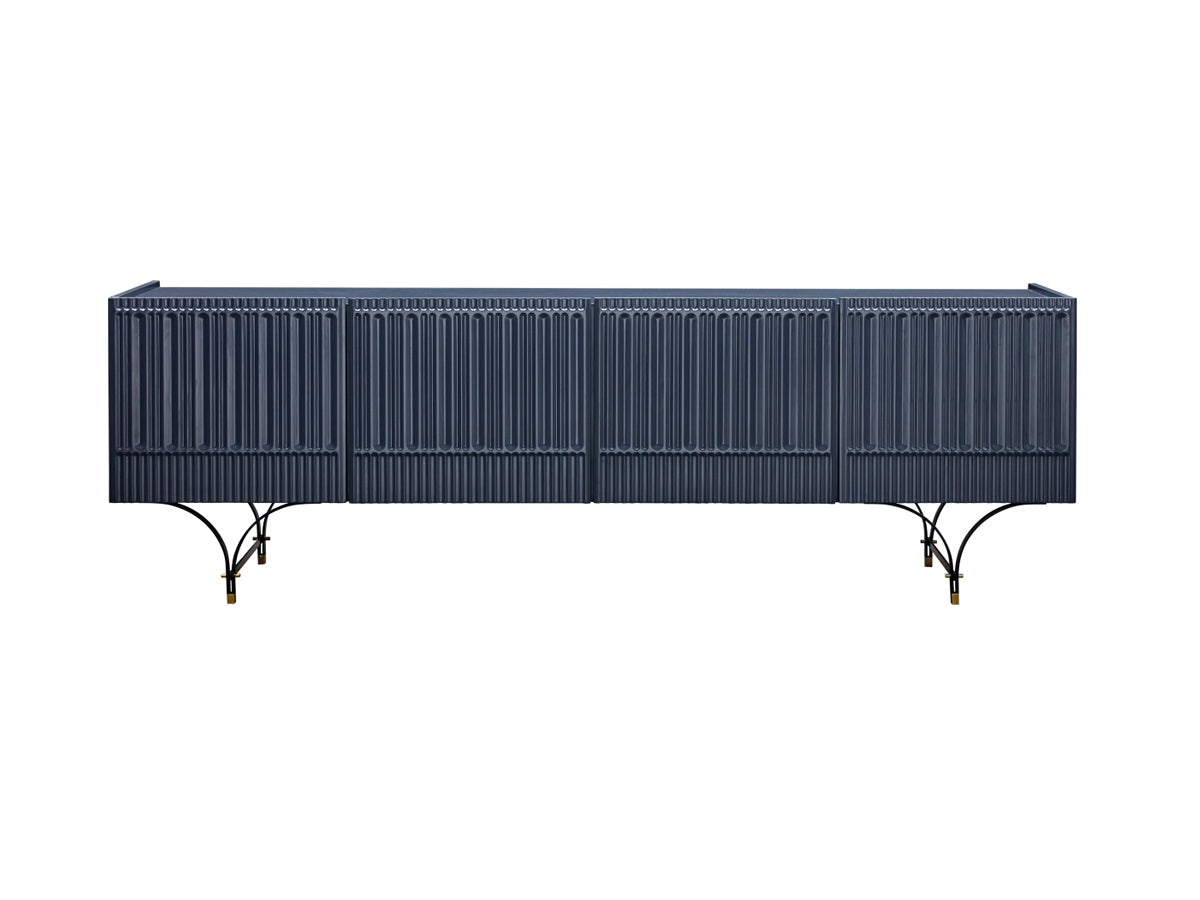 Tibetan Blue Painted Media Console