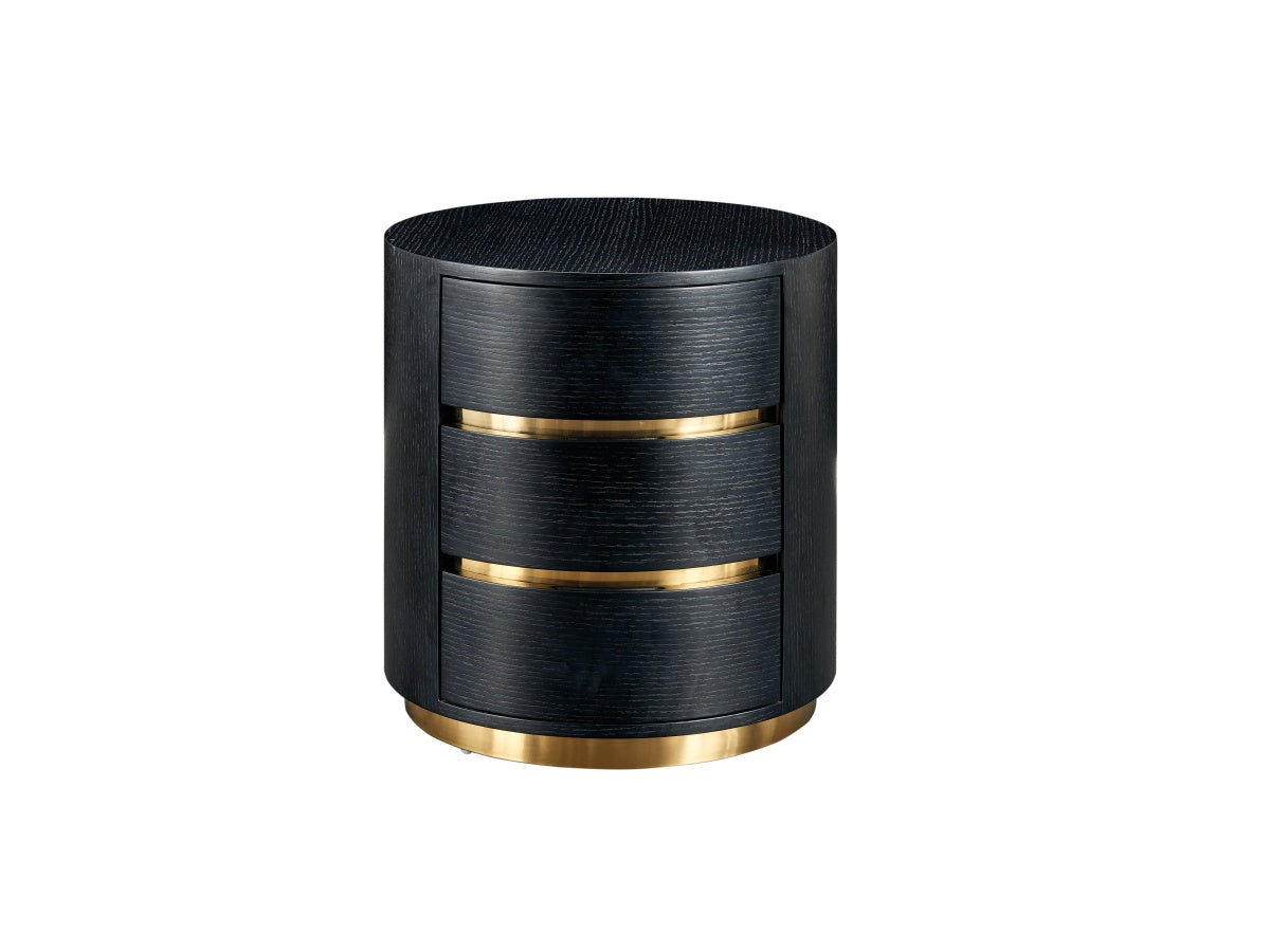 Nightstand with Metal Accents
