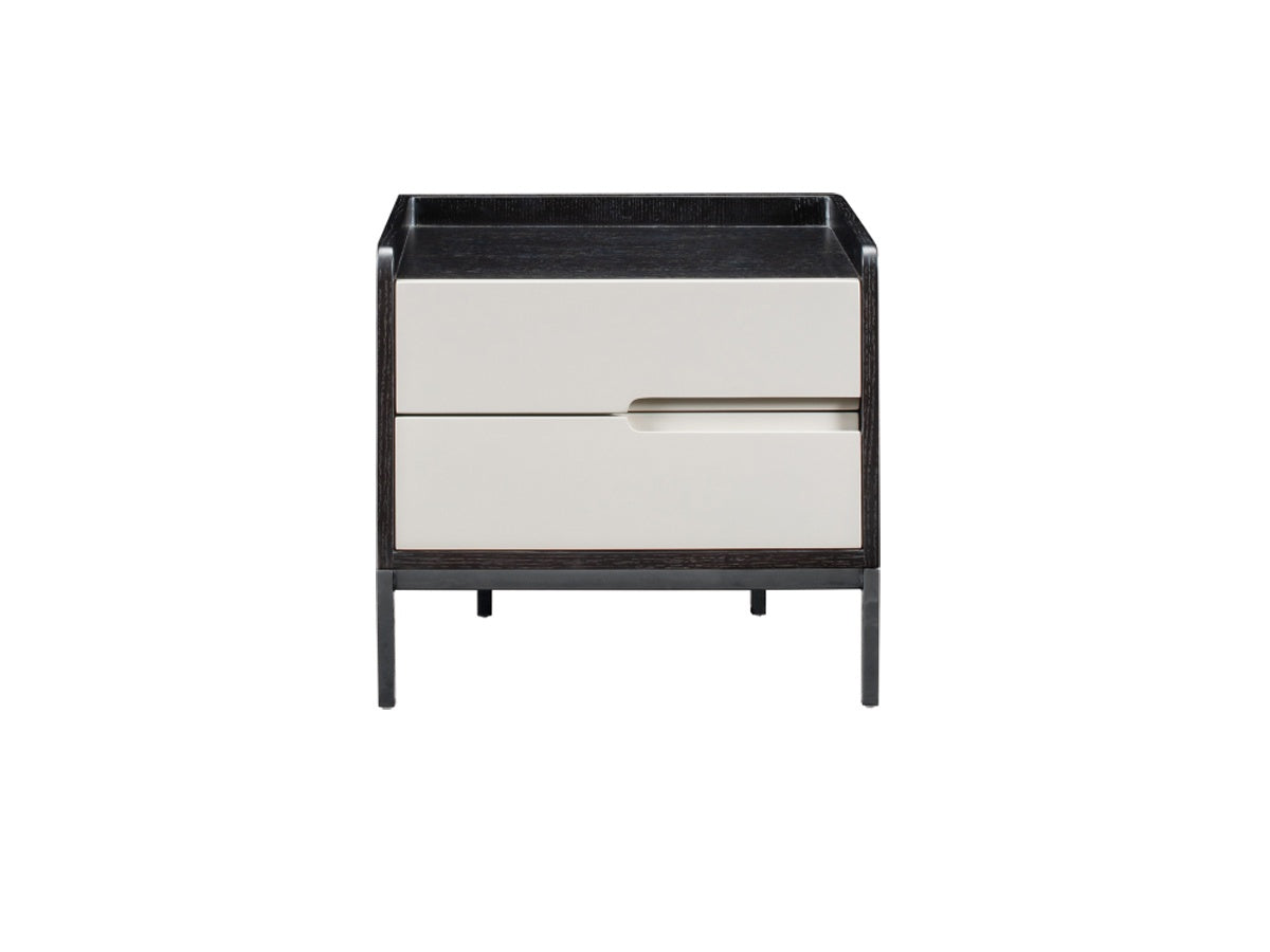 Two-Piece Nightstand Set with Open Shelf
