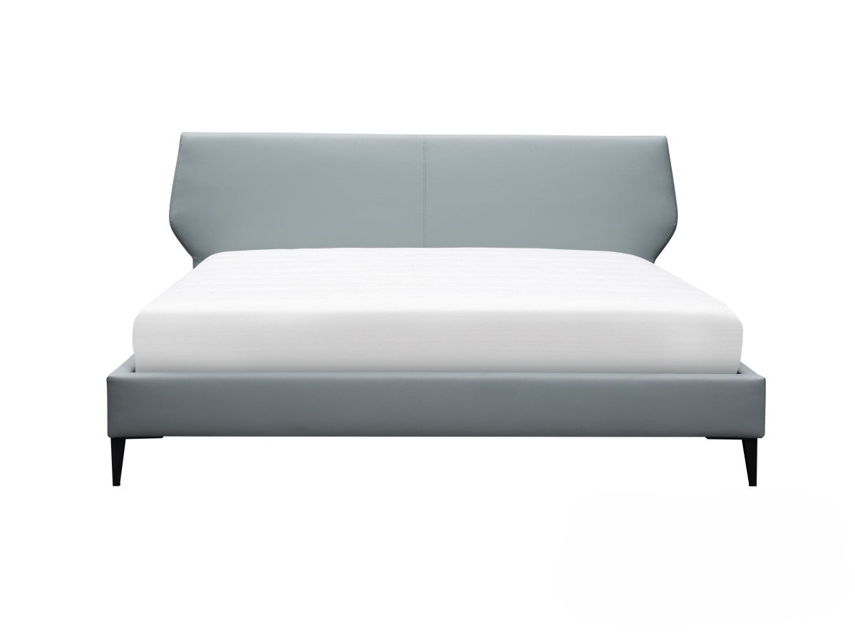 Cushioned Leather Upholstered Bed