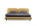 Steel-Frame Upholstered Bed with Solid Wood Inner Frame