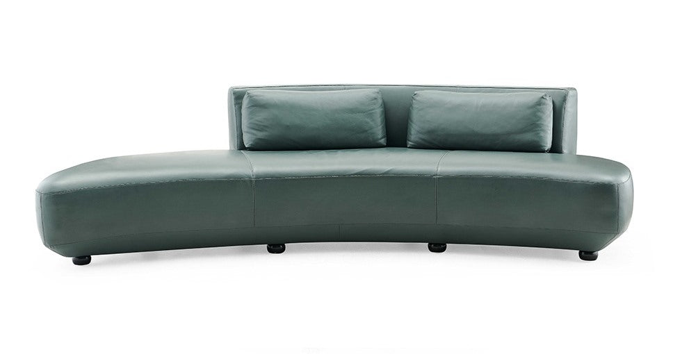 Curved Three-Seat Sofa with Tailored Cushions