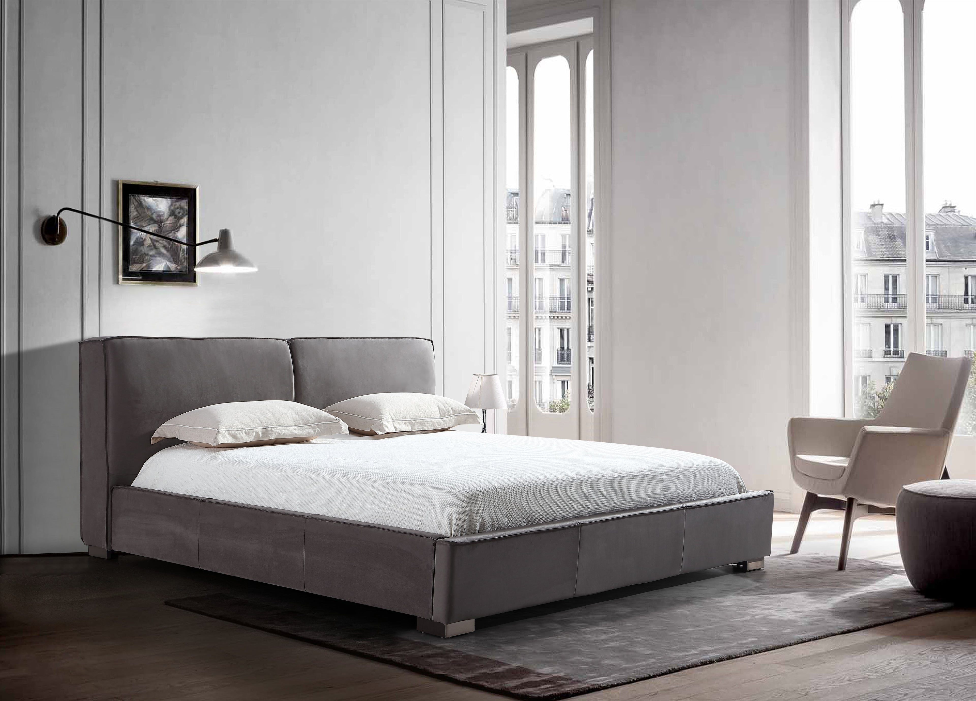 Serene King Bed in Grey