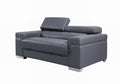Soho Loveseat in Grey Leather