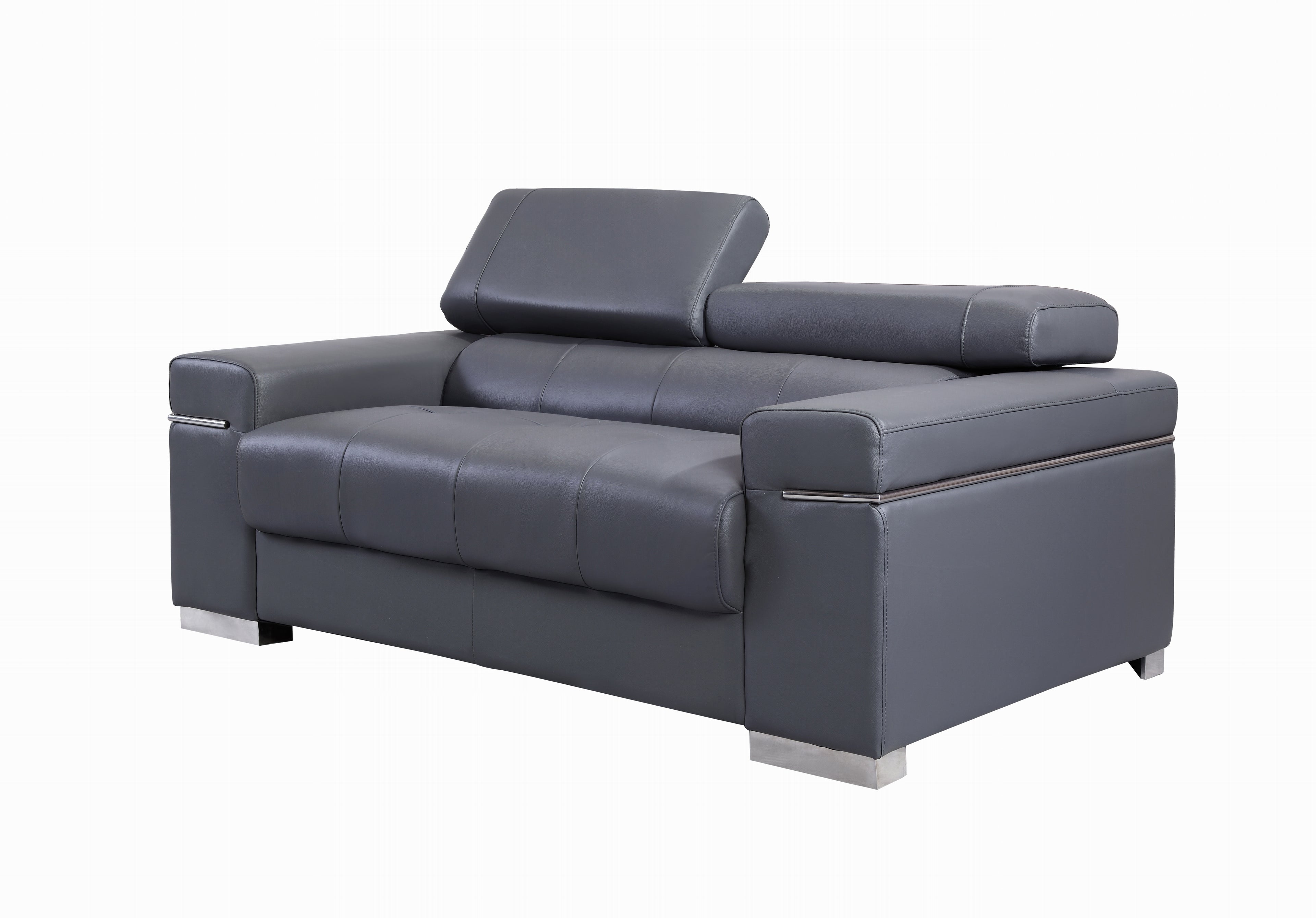 Soho Loveseat in Grey Leather