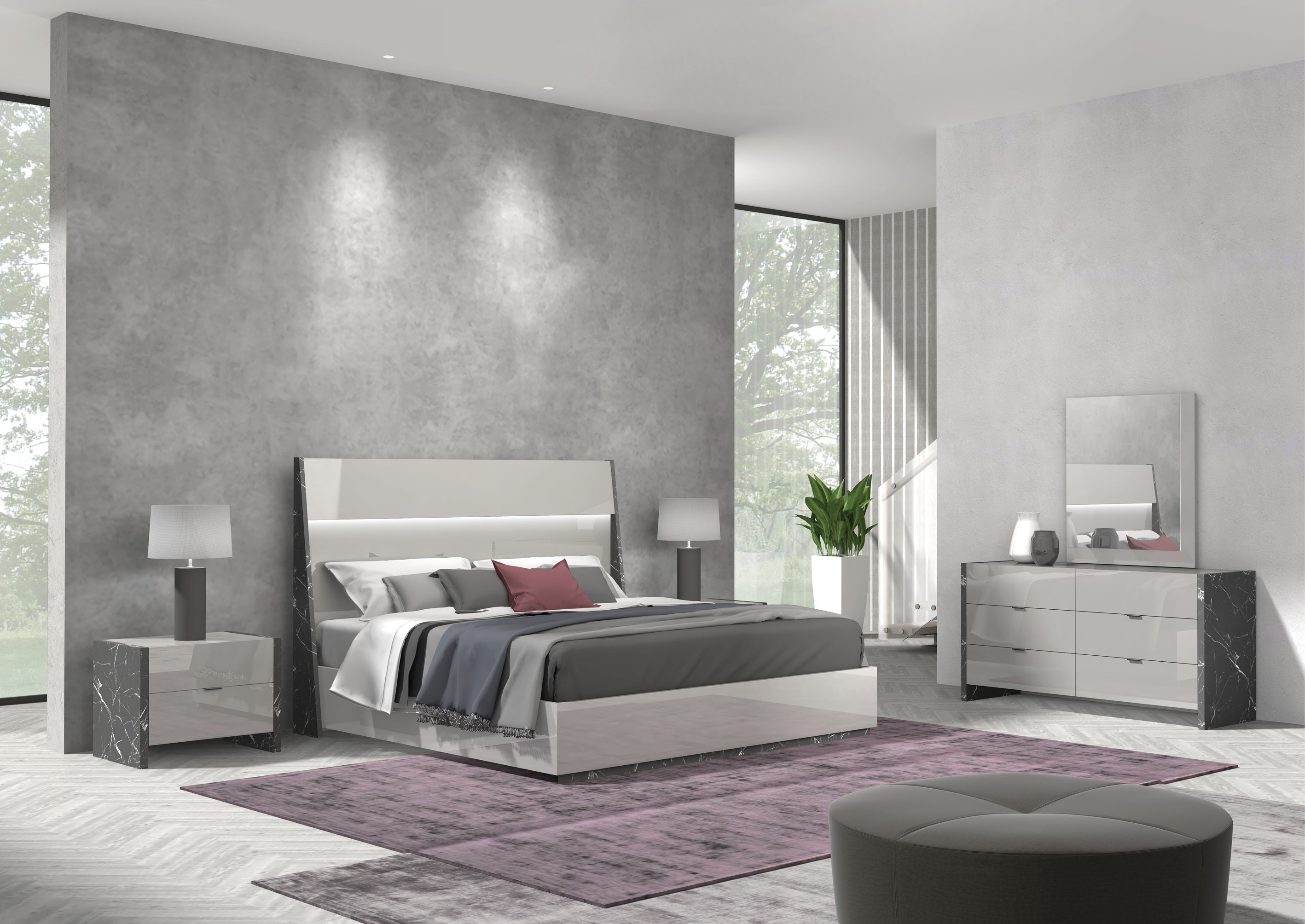 Stoneage Premium Nightstand in Grigio