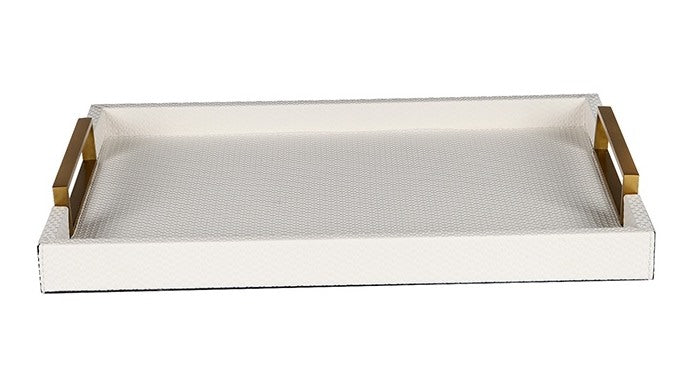 White Pattern Serving Tray