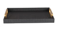 Ink Black Pattern Serving Tray