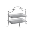 Two-Tier Stainless Steel Fruit Stand