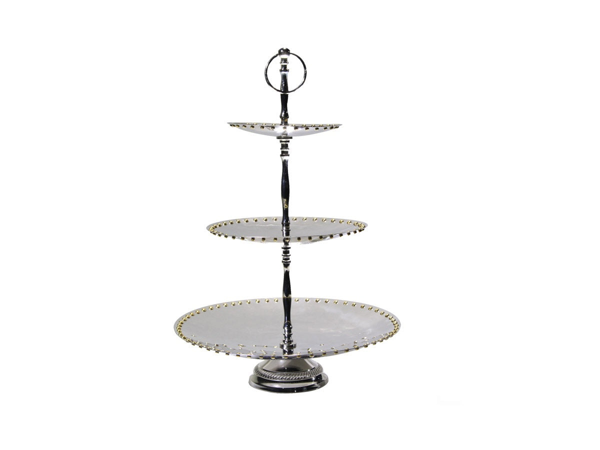 Polished Silver and Gold Fruit Plate