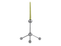 Polished Stainless Steel Sculptural Candle Holder