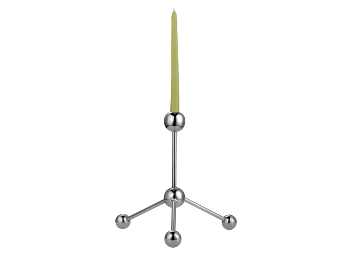 Polished Stainless Steel Sculptural Candle Holder