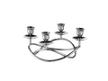 Brass Norwegian Candle Holder with Wide Sculptural Profile