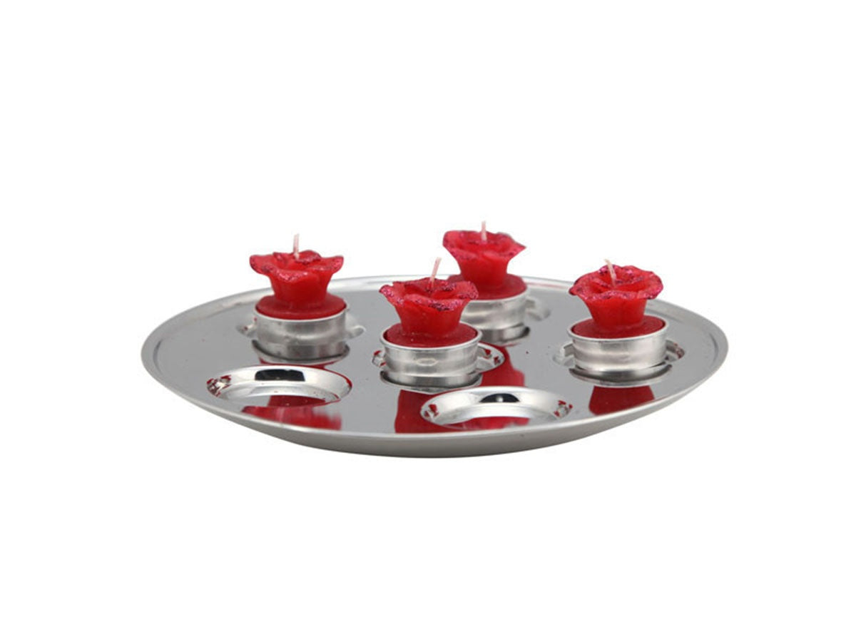 Polished Stainless Steel Candle Holder