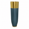 Mirror Gold and Matte Green Rounded Floor Planter