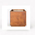Small Matte Brown Square Planter