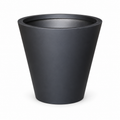 Matte Black Tapered Round Planter