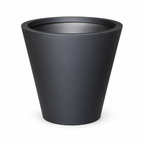 Matte Black Tapered Round Planter