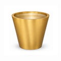 Small Brushed Gold Tapered Round Planter