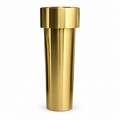 Brushed Gold Cylindrical Floor Planter