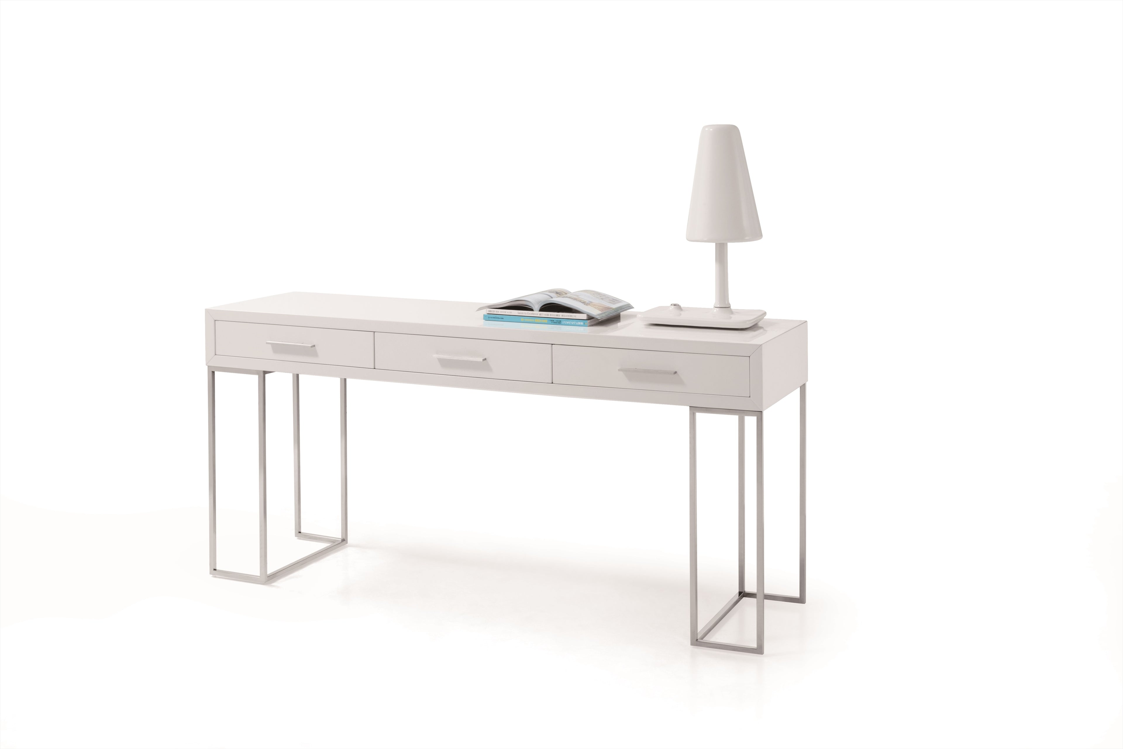 Grey Gloss and Brown Oak TV Console