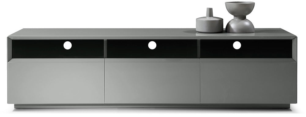 Grey High-Gloss TV Console